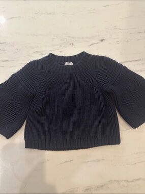 Il Gufo baby girls navy sweater. Size 3-6 months